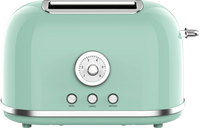 HKM-719443 Retro Style 2-Slice Bread Toaster with Dust Cover for Household Use
