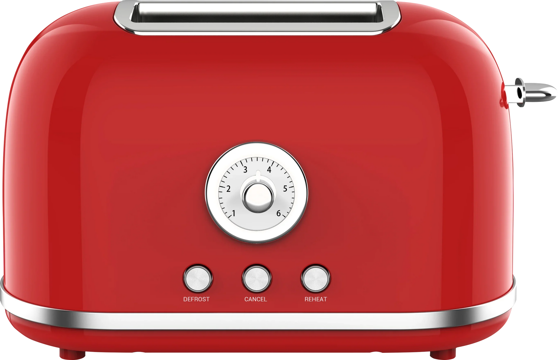 HKM-719443 Retro Style 2-Slice Bread Toaster with Dust Cover for Household Use