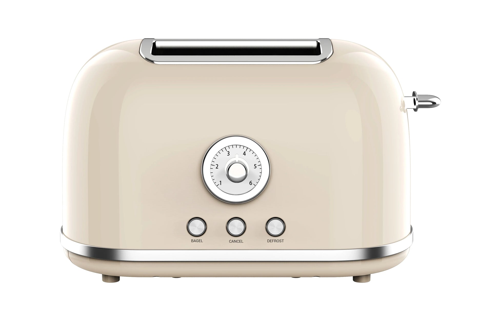 HKM-719443 Retro Style 2-Slice Bread Toaster with Dust Cover for Household Use