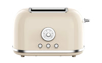 HKM-719443 Retro Style 2-Slice Bread Toaster with Dust Cover for Household Use