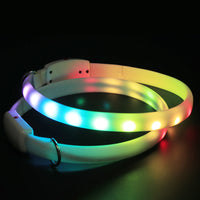 HKM-7194685 Luminous Rechargeable Dog Walking Collar Leash - Universal Size 65cm for All Seasons