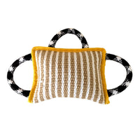 HKM-7195965 Durable Jute Bite Pillow with Handles for Tug of War and Interactive Play for Medium to Large Dogs