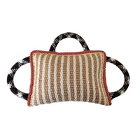 HKM-7195965 Durable Jute Bite Pillow with Handles for Tug of War and Interactive Play for Medium to Large Dogs