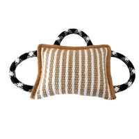 HKM-7195965 Durable Jute Bite Pillow with Handles for Tug of War and Interactive Play for Medium to Large Dogs