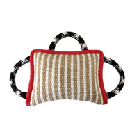 HKM-7195965 Durable Jute Bite Pillow with Handles for Tug of War and Interactive Play for Medium to Large Dogs