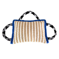 HKM-7195965 Durable Jute Bite Pillow with Handles for Tug of War and Interactive Play for Medium to Large Dogs