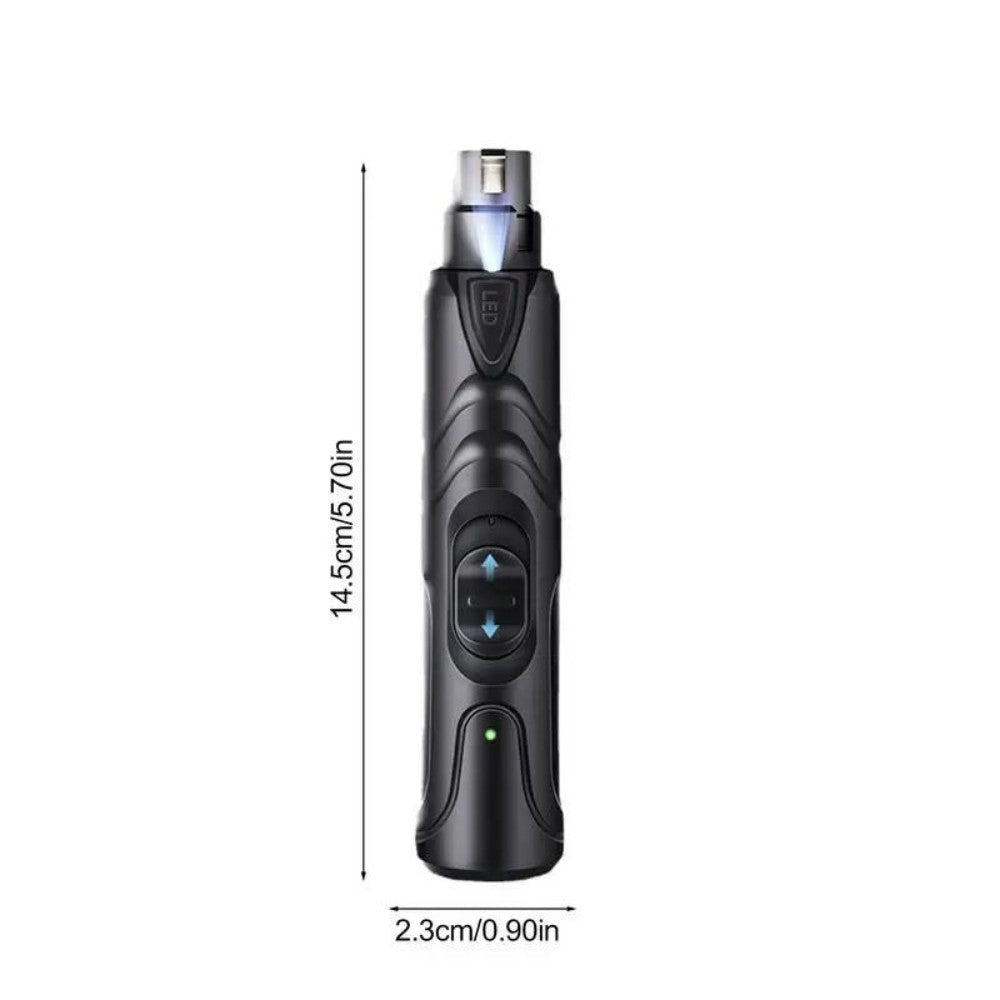 HKM-7196477 Rechargeable 2-Speed Lighted Dog Nail Grinder for Painless Grooming and Smoothing of Small to Large Dogs