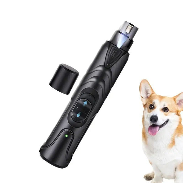 HKM-7196477 Rechargeable 2-Speed Lighted Dog Nail Grinder for Painless Grooming and Smoothing of Small to Large Dogs