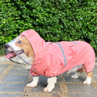 HKM-7196861 Waterproof Four-Legged Raincoat for Small and Medium Dogs and Cats with Adjustable Design