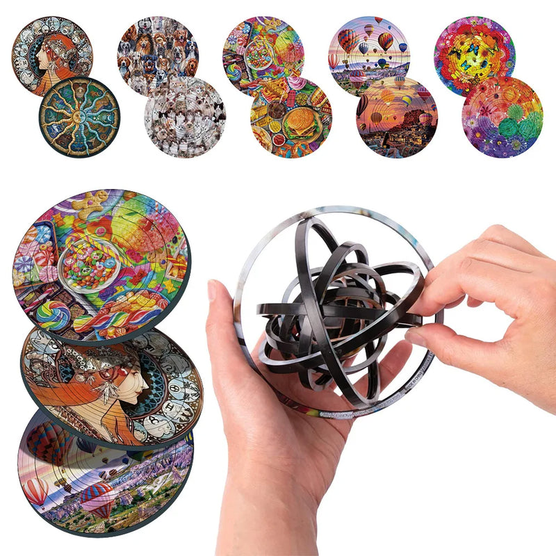 HKM-719699 3D Flip Rotating Puzzle Toy for Kids - Educational Decompression Toy for All Ages