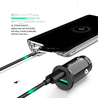 HKM-719763 30W Fast Car Charger with LED Indicator and USB Interface