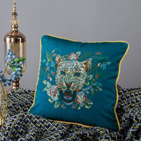 HKM-719763 Retro Square Waist Cushion Pillow with Tassel Backrest, Available in Multiple Colors and Designs (45x45cm)
