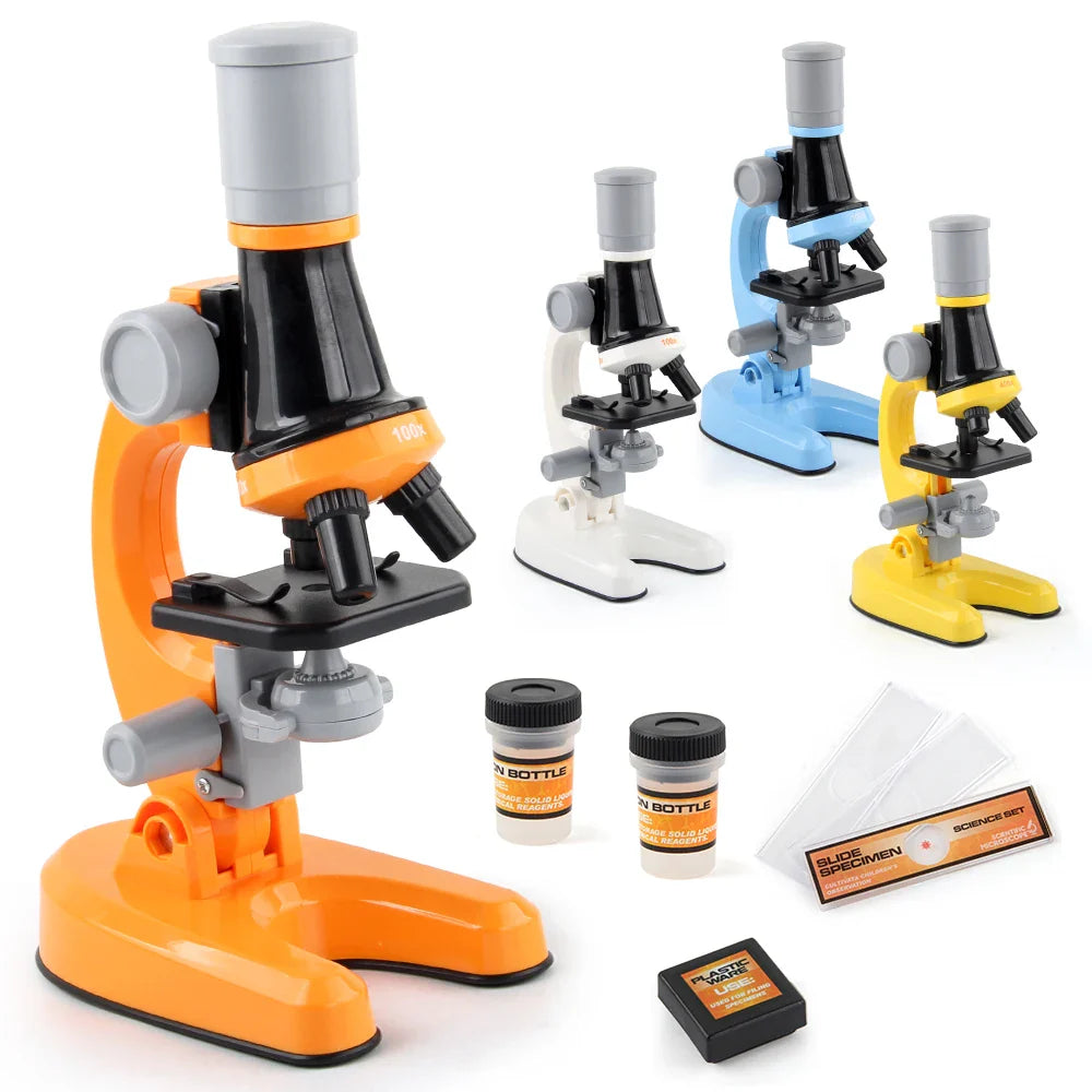 HKM-719827 Portable LED Microscope for Kids, 40X-1200X Magnification, Educational Science Tool for Beginners