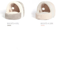 HKM-7198525 Universal Semi-enclosed Cat Bed and Kennel for Winter Comfort in Pink and Gray