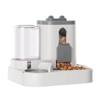 HKM-7198653 Automatic 2-in-1 Pet Feeder and Water Dispenser for Cats and Dogs - Large Capacity, Transparent and Gray Options