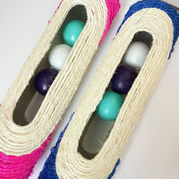 HKM-7199293 Cat Self-Playing Relief Toy with Sisal and Plastic Ball - 28.5cm Long