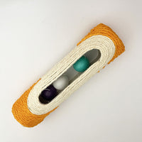 HKM-7199293 Cat Self-Playing Relief Toy with Sisal and Plastic Ball - 28.5cm Long