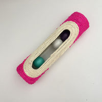HKM-7199293 Cat Self-Playing Relief Toy with Sisal and Plastic Ball - 28.5cm Long