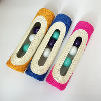 HKM-7199293 Cat Self-Playing Relief Toy with Sisal and Plastic Ball - 28.5cm Long