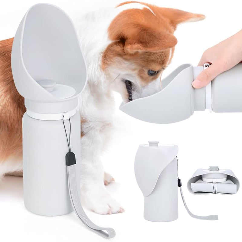 HKM-7199933 Portable Foldable Dog Water Bottle with BPA-Free Silicone for Travel and Outdoor Use, 550ml Capacity