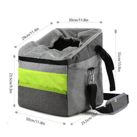 HKM-7200701 Geometric Pattern Oxford Material Pet Bag Bicycle Basket with D Buckles