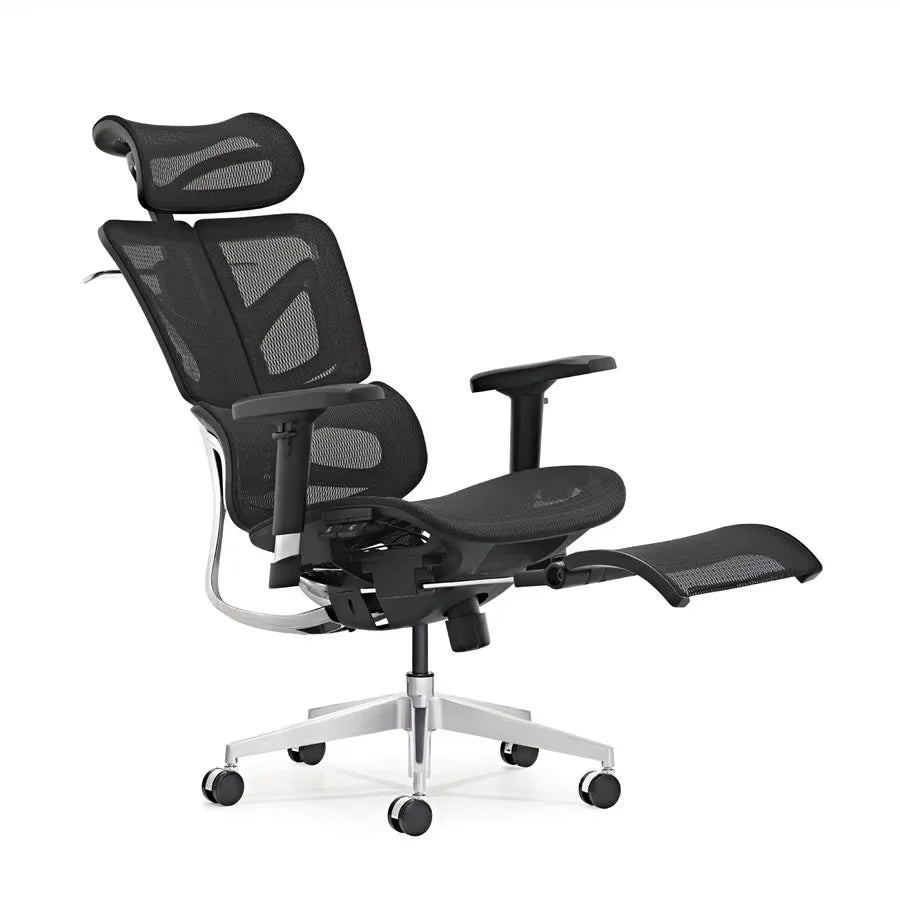 HKM-720147 Ergonomic High Back Office Chair with Modern Fabric Design and Swivel Functionality