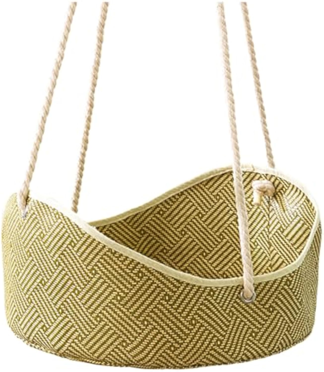HKM-7201725 Breathable Rattan Cat Hammock with Metal Hooks - Comfortable Indoor/Outdoor Pet Bed for Small Animals