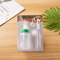 HKM-7202237 Pet Multi-Pacifier Soft Spout and Bottle Brush 3-Piece Set for Cats and Small Pets