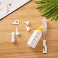 HKM-7202237 Pet Multi-Pacifier Soft Spout and Bottle Brush 3-Piece Set for Cats and Small Pets