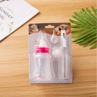 HKM-7202237 Pet Multi-Pacifier Soft Spout and Bottle Brush 3-Piece Set for Cats and Small Pets