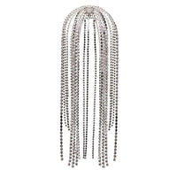 HKM-720275 Crystal-Studded Alloy Headband for Women - Geometric Design Available in Gold and Silver Options