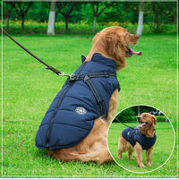 HKM-7202877 Reflective Waterproof Dog Coat for Large Breeds - Cold-proof & Warm Autumn/Winter Jacket