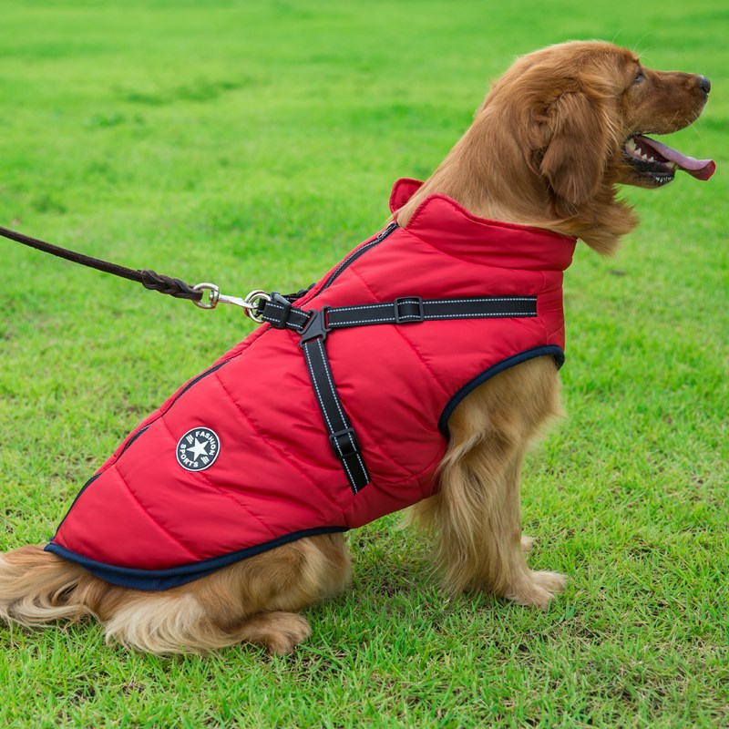 HKM-7202877 Reflective Waterproof Dog Coat for Large Breeds - Cold-proof & Warm Autumn/Winter Jacket