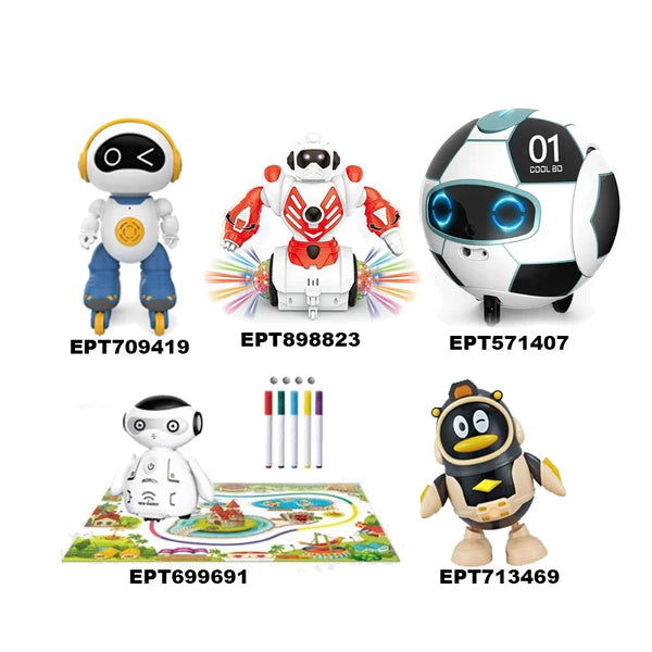 HKM-720339 Interactive Singing and Dancing Robot Toy for Kids, Educational Light & Sound Features, Ages 2-7, ABS Plastic