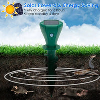 HKM-7203901 Solar Powered Animal Repeller | 8 Pcs Waterproof Stake for Moles, Gophers & Groundhogs