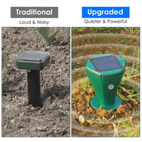 HKM-7203901 Solar Powered Animal Repeller | 8 Pcs Waterproof Stake for Moles, Gophers & Groundhogs
