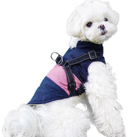 HKM-7204797 Reflective Thickened Dog Chest Vest in Pink, Blue, and Navy - Stylish Casual Fit for All Sizes