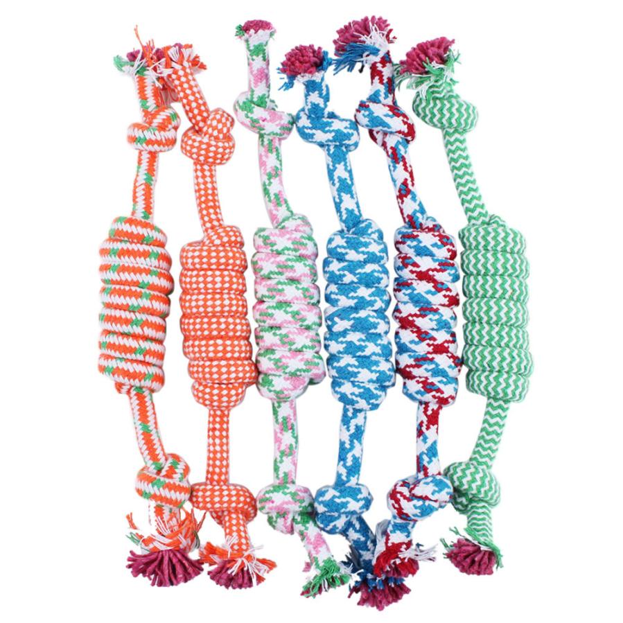 HKM-7205053 Cotton Rope Chew Toy for Small to Medium Dogs - Molar Cleaning and Fun