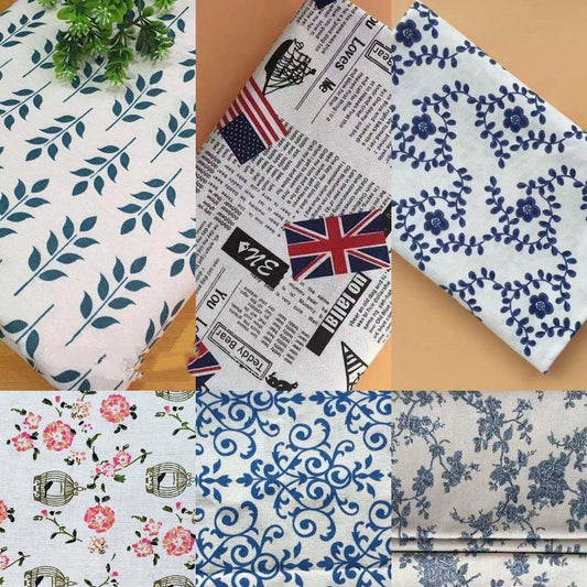HKM-720531 Linen-Cotton Blend Printed Fabric for Bags and Home Textile Projects