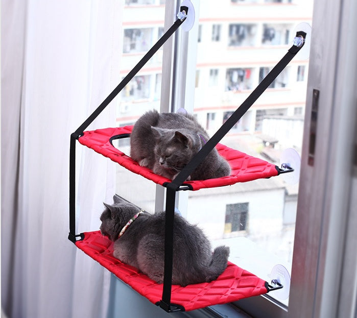 HKM-7205821 Indoor Cat Hammock Window Perch Bed for Cats - Spacious, Durable, and Easy to Clean