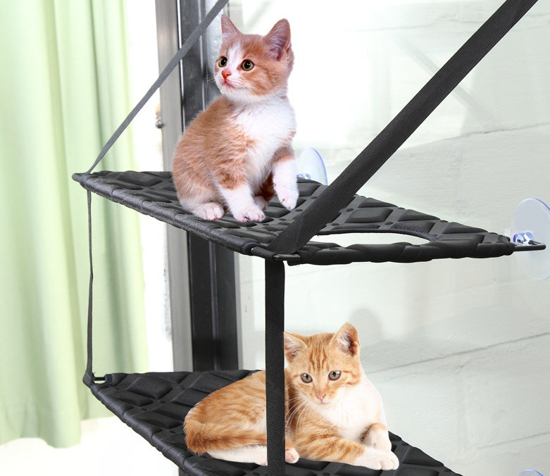 HKM-7205821 Indoor Cat Hammock Window Perch Bed for Cats - Spacious, Durable, and Easy to Clean