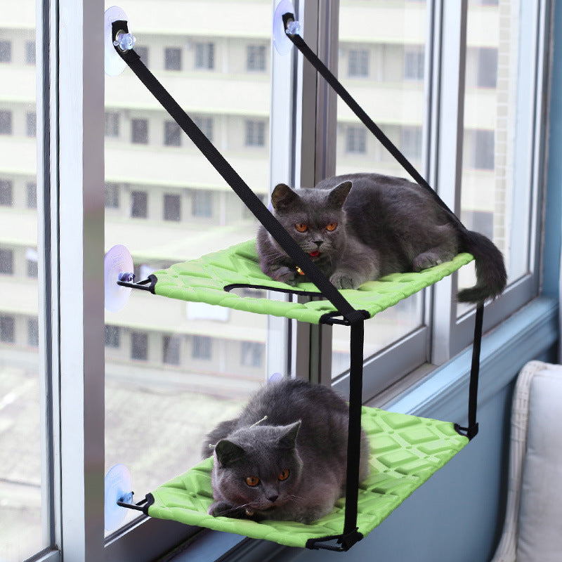 HKM-7205821 Indoor Cat Hammock Window Perch Bed for Cats - Spacious, Durable, and Easy to Clean