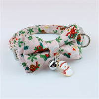 HKM-7206205 Detachable Polyester Pet Bow Collar - Adjustable with Traction Rope, Available in Multiple Colors
