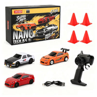 HKM-720659 1/64 Scale Mini RC Drift Car with LED Lights – 4WD Remote Control Vehicle for Indoor and Outdoor Use