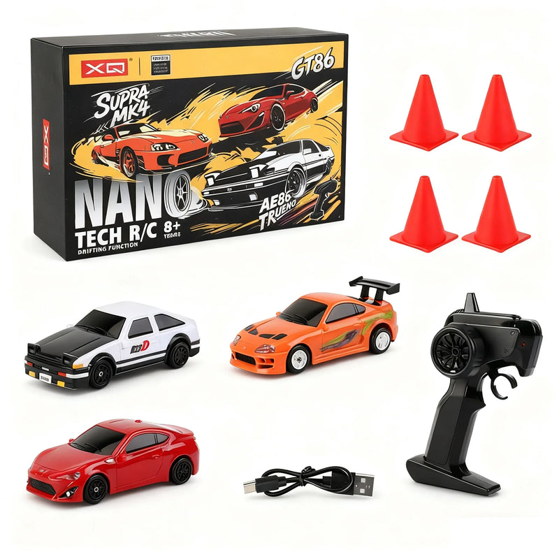 HKM-720659 1/64 Scale Mini RC Drift Car with LED Lights – 4WD Remote Control Vehicle for Indoor and Outdoor Use