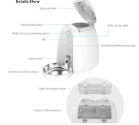 HKM-7207997 2L WiFi Smart Pet Feeder with App Control and Manual Feeding Function