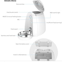 HKM-7207997 2L WiFi Smart Pet Feeder with App Control and Manual Feeding Function