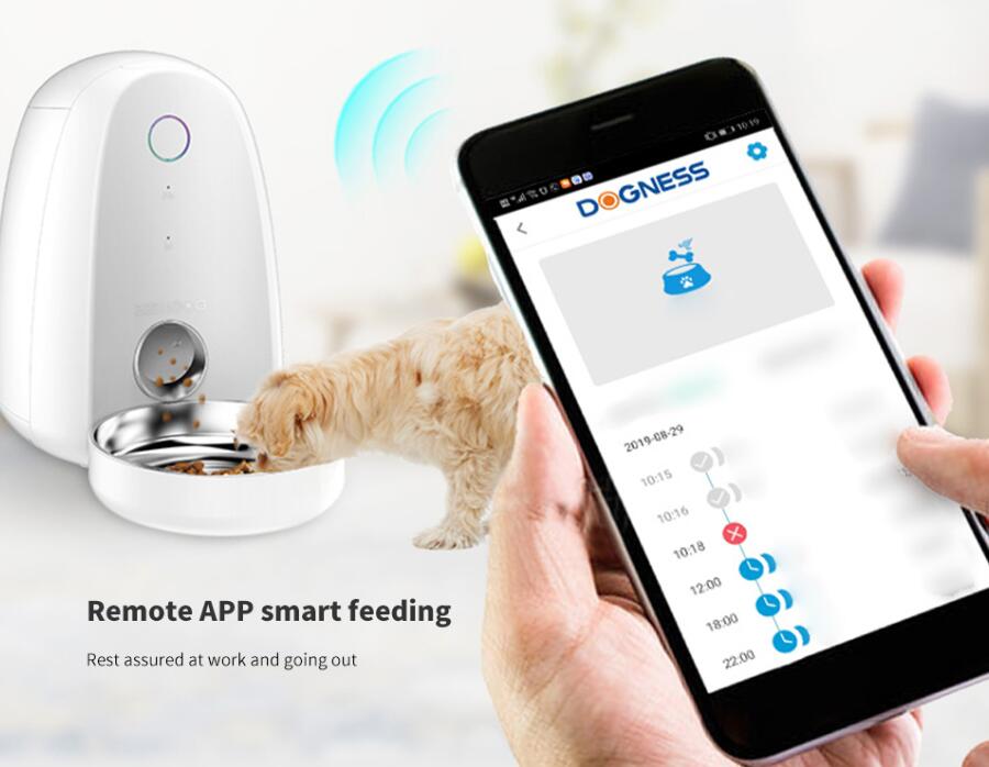 HKM-7207997 2L WiFi Smart Pet Feeder with App Control and Manual Feeding Function