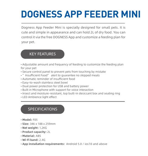 HKM-7207997 2L WiFi Smart Pet Feeder with App Control and Manual Feeding Function
