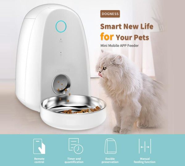 HKM-7207997 2L WiFi Smart Pet Feeder with App Control and Manual Feeding Function